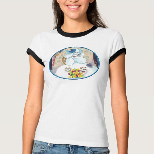 White Poodle Tea Party T-Shirt