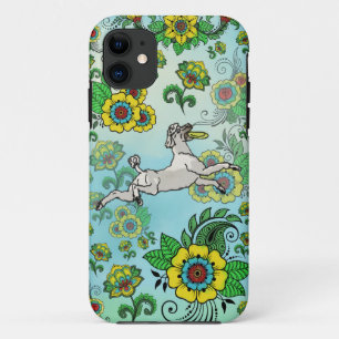White Poodle with Frisbee iPhone 11 Case