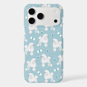 White Poodles and Bows Pattern