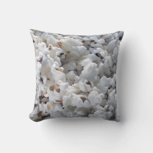 White Popcorn Movie Snack Food Pattern Throw Pillow