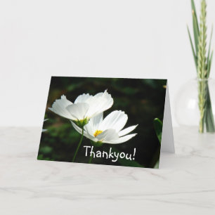 White Poppies Flowers Card