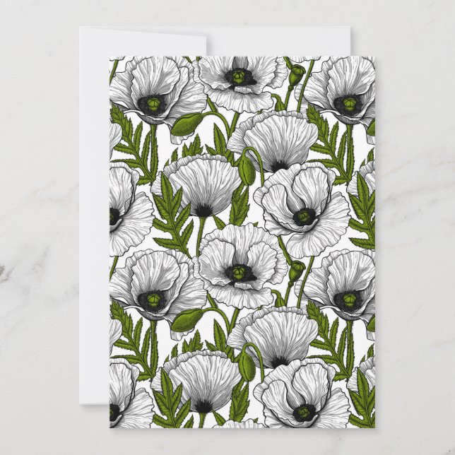 White poppies on white (Front)