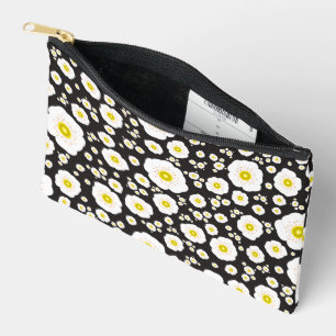 White Poppies Small Zipper Pouch