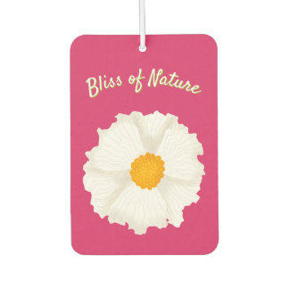 White Poppy Flower Air Freshener