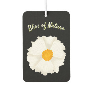 White Poppy Flower Air Freshener