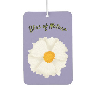 White Poppy Flower  Air Freshener