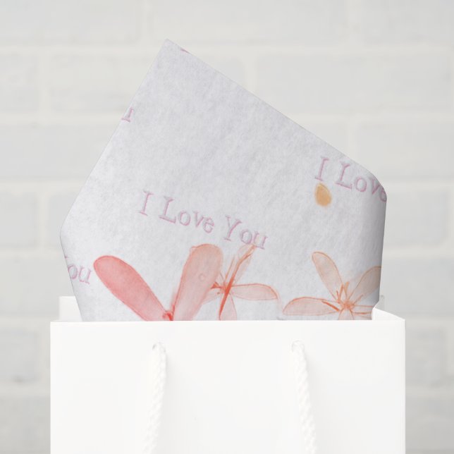 "White Posie Pattern" Tissue Paper  (Gift Bag)