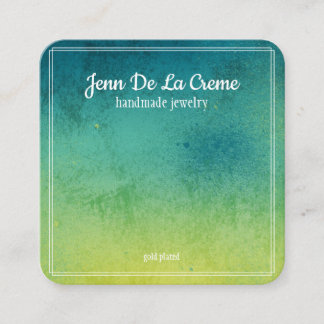 White Print Jewel Tone Jewellery Display Calling Card