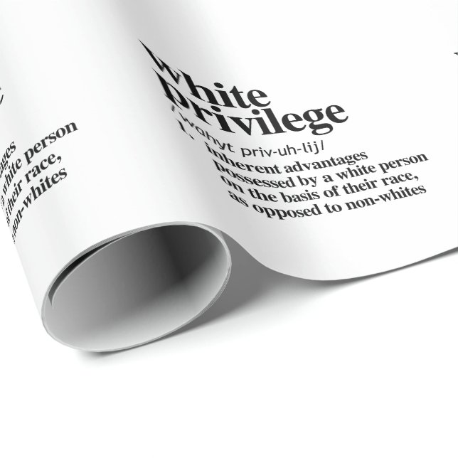 White Privilege Definition Wrapping Paper (Roll Corner)