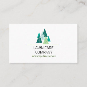 White Professional landscape tree service Business Card