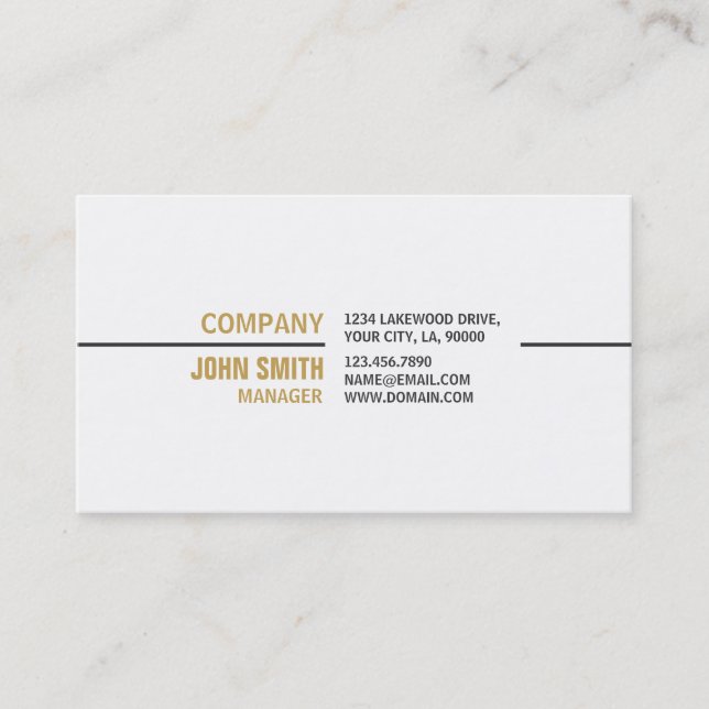 White Professional Plain Elegant Real Estate Business Card (Front)