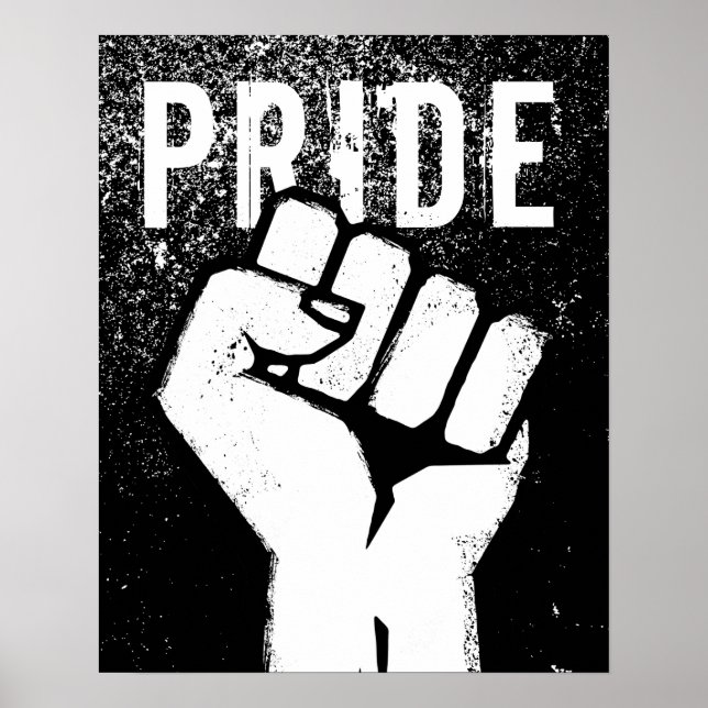 White Protest Fist Poster (Front)