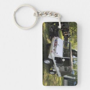 White Puch Haflinger Keychain