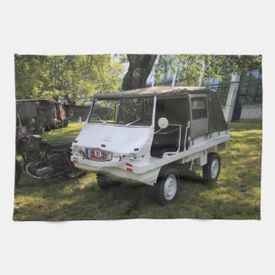 White Puch Haflinger Kitchen Towel