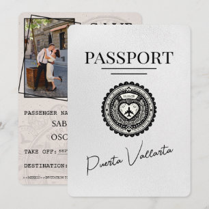White Puerta Vallarta Passport Save The Date