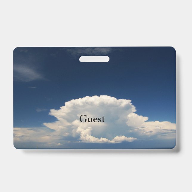 White Puffy Cloud    Badge (Front)