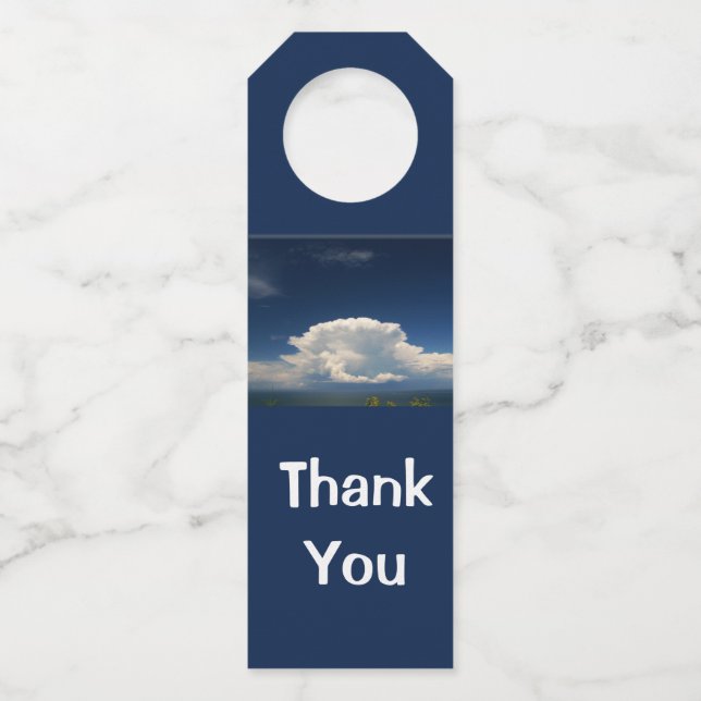 White Puffy Cloud        Bottle Tag (Front)