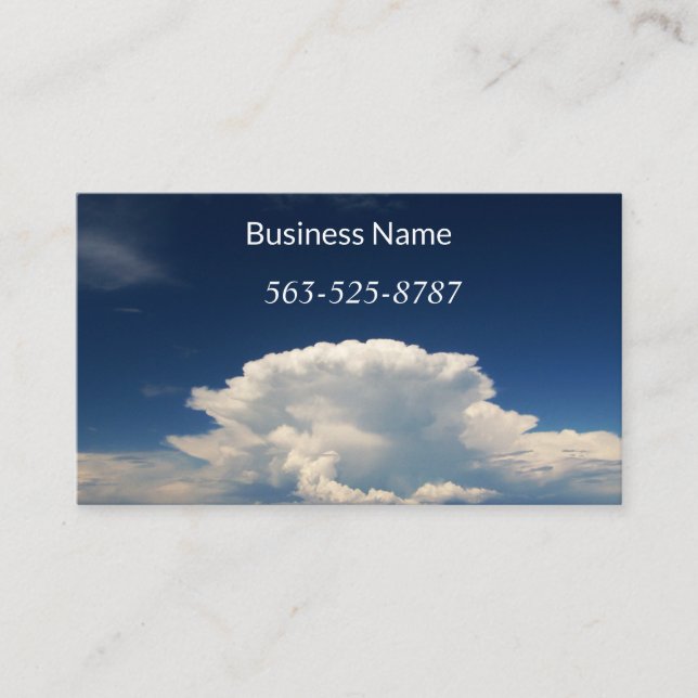 White Puffy Cloud       Business Card (Front)