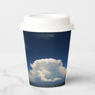 White Puffy Cloud Paper Cups