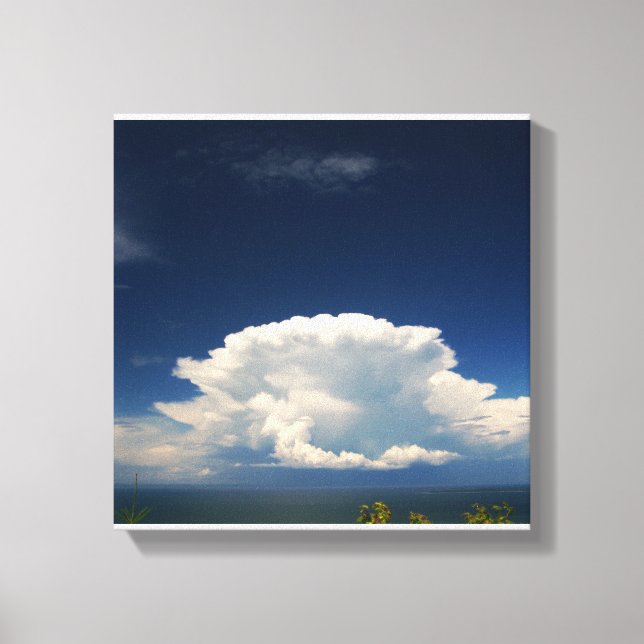 White Puffy Cloud Photo Canvas Print (Front)