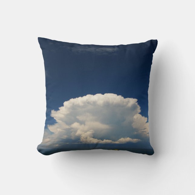 White Puffy Cloud              Throw Pillow (Front)