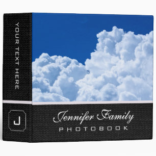 White puffy clouds binder
