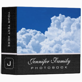 White puffy clouds binder