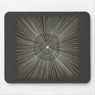 White Pulsating Strokes on Black Mousepads