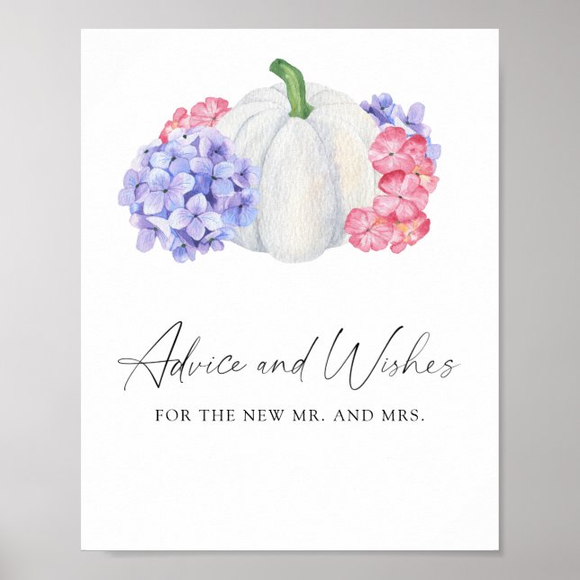 White pumpkin - advice and wishes poster