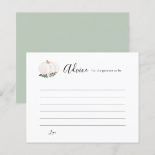 White Pumpkin Baby Advice For The Parents To Be