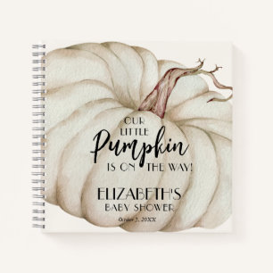 White Pumpkin Baby Shower Guest Book