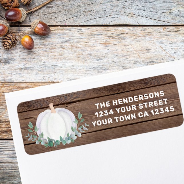 White Pumpkin Barn Wood Return Address  (Creator Uploaded)
