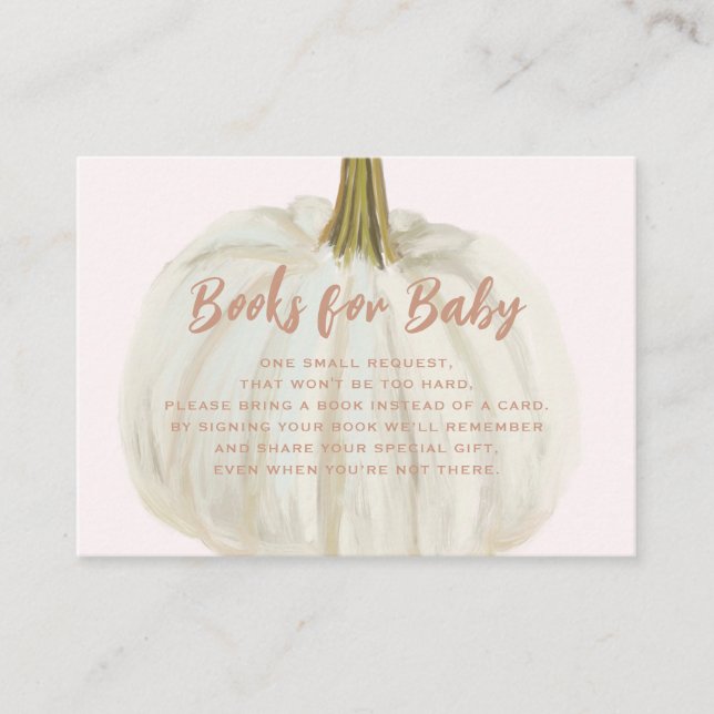White Pumpkin Books for Baby Enclosure Card (Front)