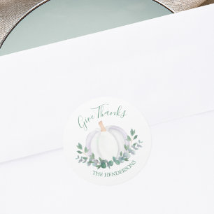 White Pumpkin  Classic Round Sticker