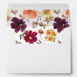 White Pumpkin Fall Floral Envelope 2