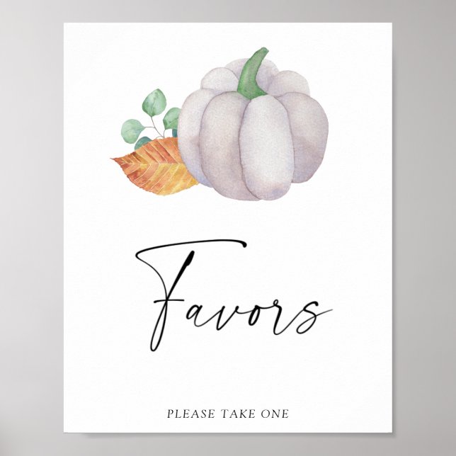 White pumpkin - Favours Poster (Front)