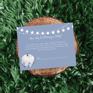 White Pumpkin Mom's Belly Size Baby Shower Game Invitation