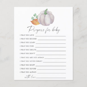White pumpkin - Party game   prayers for baby game
