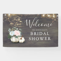 White Pumpkin Rustic Fall Bridal Shower
