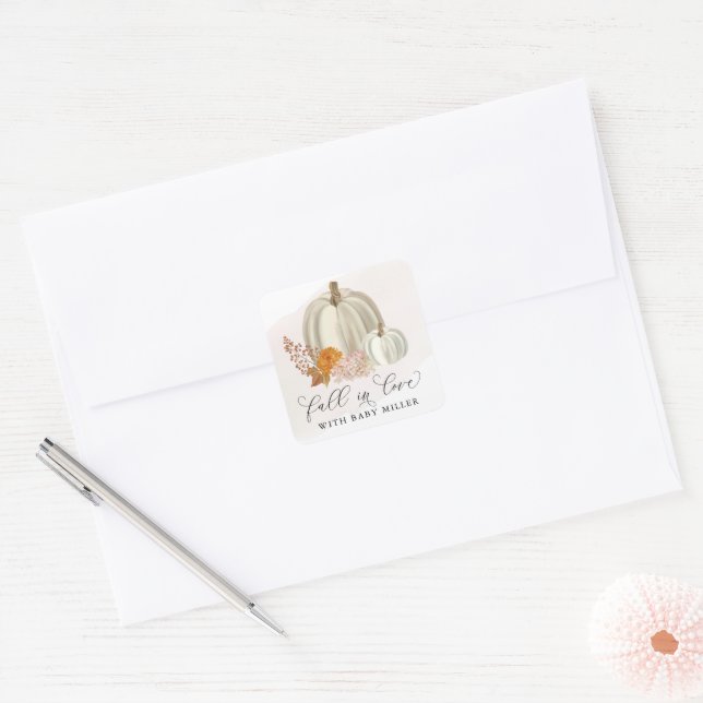 White Pumpkins Fall in Love Envelope Seal (Envelope)