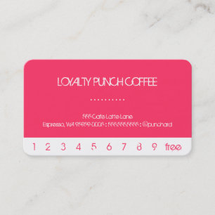 White Punch Loyalty Coffee Card