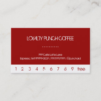White Punch Loyalty Coffee Card
