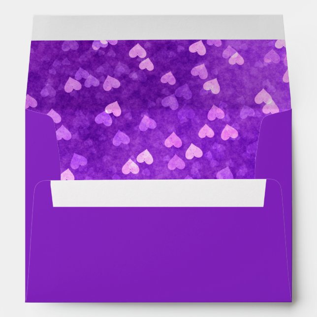 White Purple Glitter Envelope (Back (Bottom))