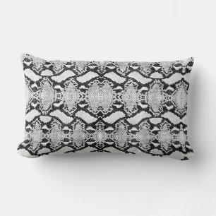White Python Exotic Snakeskin Lumbar Pillow