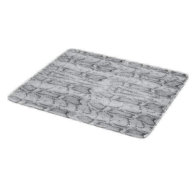 White Python Snake Skin Print Cutting Board (Corner)