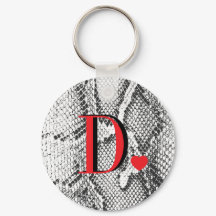 White Python Snake Skin - Rich Elegant Monogramed