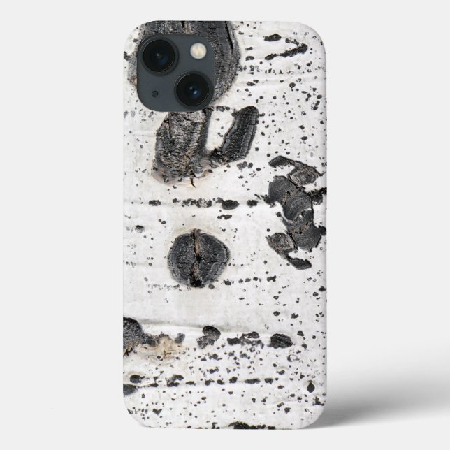 White Quaking Aspen Bark Close-Up Photograph Case-Mate iPhone Case (Back)