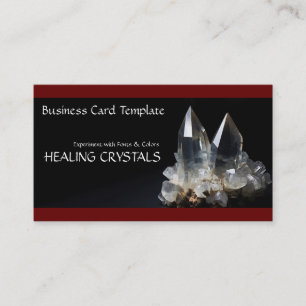 White Quartz Crystal Healing Crystals  Business Card
