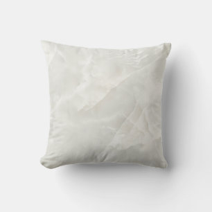 White Quartz White Veins Modern Marble Gemstone Throw Pillow