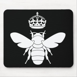 White Queen Bee Logo...Are You A Queen Bee? Mouse Pad